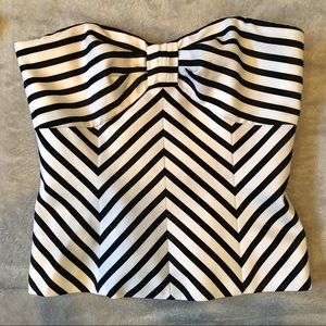 Black and White Bustier